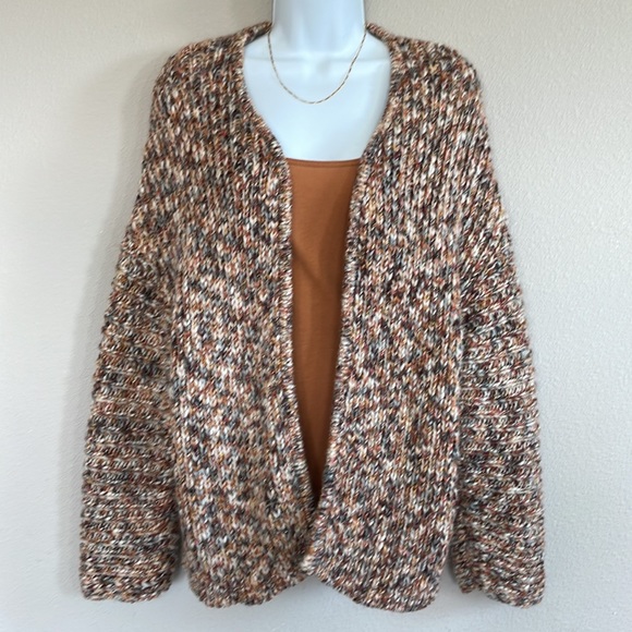 H&M | Marled Knit Balloon Sleeve Cardigan - Picture 1 of 11